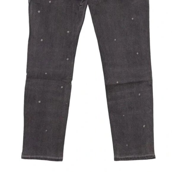 🎨 Free People X Sandrine Rose Gray Paint Splat Skinny Jeans Sz 31 NWT - Picture 7 of 8